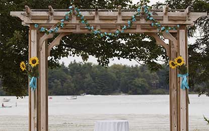 Wedding Arch on Harmony Lake